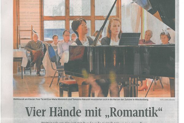 Weltklassik mit dem Duo Four Te - Bericht aus der Celleschen Zeitung - 25.09.2024